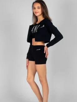 Pineapple Black Jersey Hotpant Shorts^ Shorts