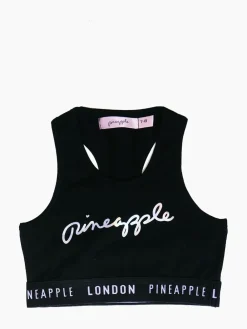 Sale Pineapple Black Script Crop Top