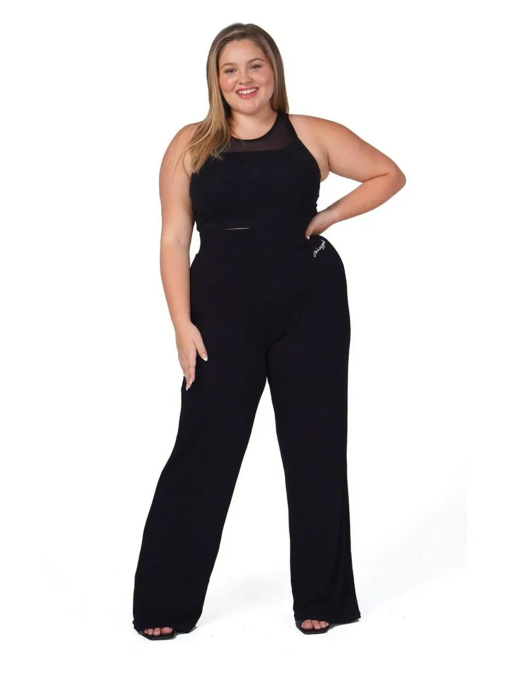 Sale Pineapple Viscose Jersey Joggers Black