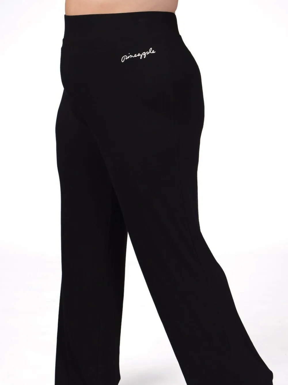 Sale Pineapple Viscose Jersey Joggers Black