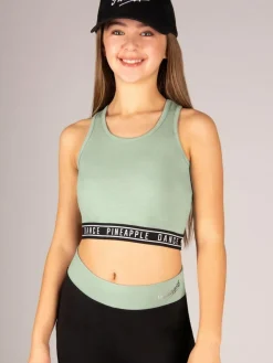 Pineapple Tape Hem Midi Crop Top^ Bras & Crop Tops