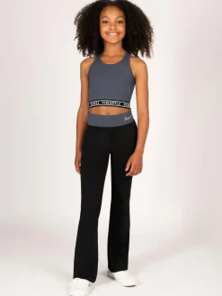 Online Pineapple Tape Hem Midi Crop Top Grey