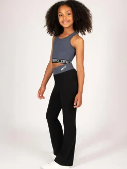 Online Pineapple Tape Hem Midi Crop Top Grey