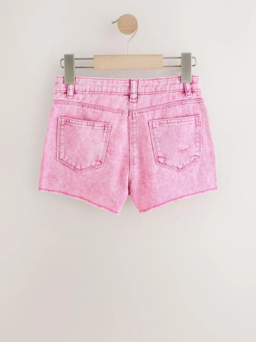 Next 100% Cotton Frayed Edge Distressed Shorts (3-16yrs) Pink