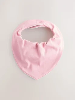 Hot Next Pink 5 Pack Baby Dribble Bibs