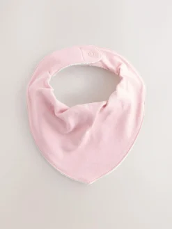 Hot Next Pink 5 Pack Baby Dribble Bibs