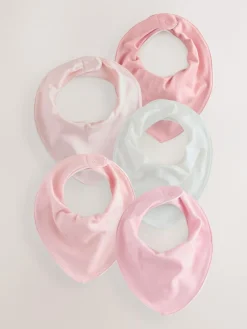 Next Pink 5 Pack Baby Dribble Bibs^ Bibs|Newborn Accessories