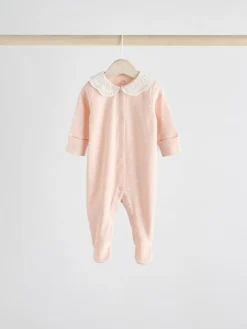 Next Pink 3 Pack Baby Sleepsuits (0-2yrs)^ Nightwear