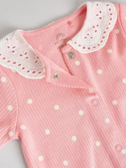 Next Pink 3 Pack Baby Sleepsuits (0-2yrs)^ Nightwear