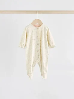 Best Next Pink 3 Pack Baby Sleepsuits with Matching Turbans (0mths-2yrs)