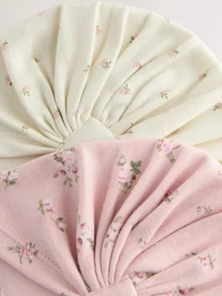 New Next 2 Pack Baby Turbans (0-18mths) Pink
