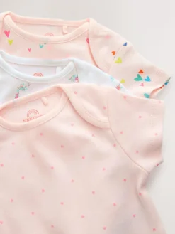 Next Pink 3 Pack Hip Dysplasia Short Sleeve Baby Bodysuits^ Bodysuits & Vests|Vests