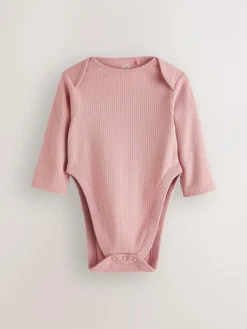 Next Pink 3 Pack Hip Dysplasia Long Sleeve Baby Bodysuits^ Bodysuits & Vests|Vests