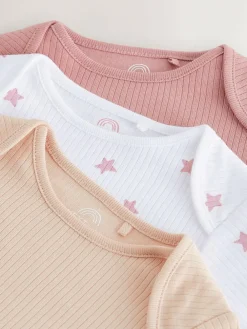 Next Pink 3 Pack Hip Dysplasia Long Sleeve Baby Bodysuits^ Bodysuits & Vests|Vests