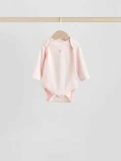 Sale Next Pink 7 Pack Long Sleeve Baby Bodysuit