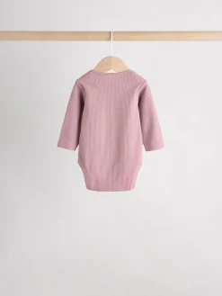 Next Pink 5 Pack Long Sleeve Baby Bodysuits^ Bodysuits & Vests|Vests