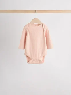 Next Pink 5 Pack Long Sleeve Baby Bodysuits^ Bodysuits & Vests|Vests