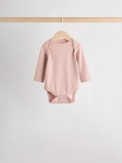 Next Pink 5 Pack Long Sleeve Baby Bodysuits^ Bodysuits & Vests|Vests