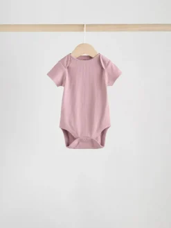 Next Pink 5 Pack Short Sleeve Baby Bodysuits^ Bodysuits & Vests|Vests