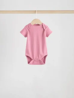 Next Pink 5 Pack Short Sleeve Baby Bodysuits^ Bodysuits & Vests|Vests
