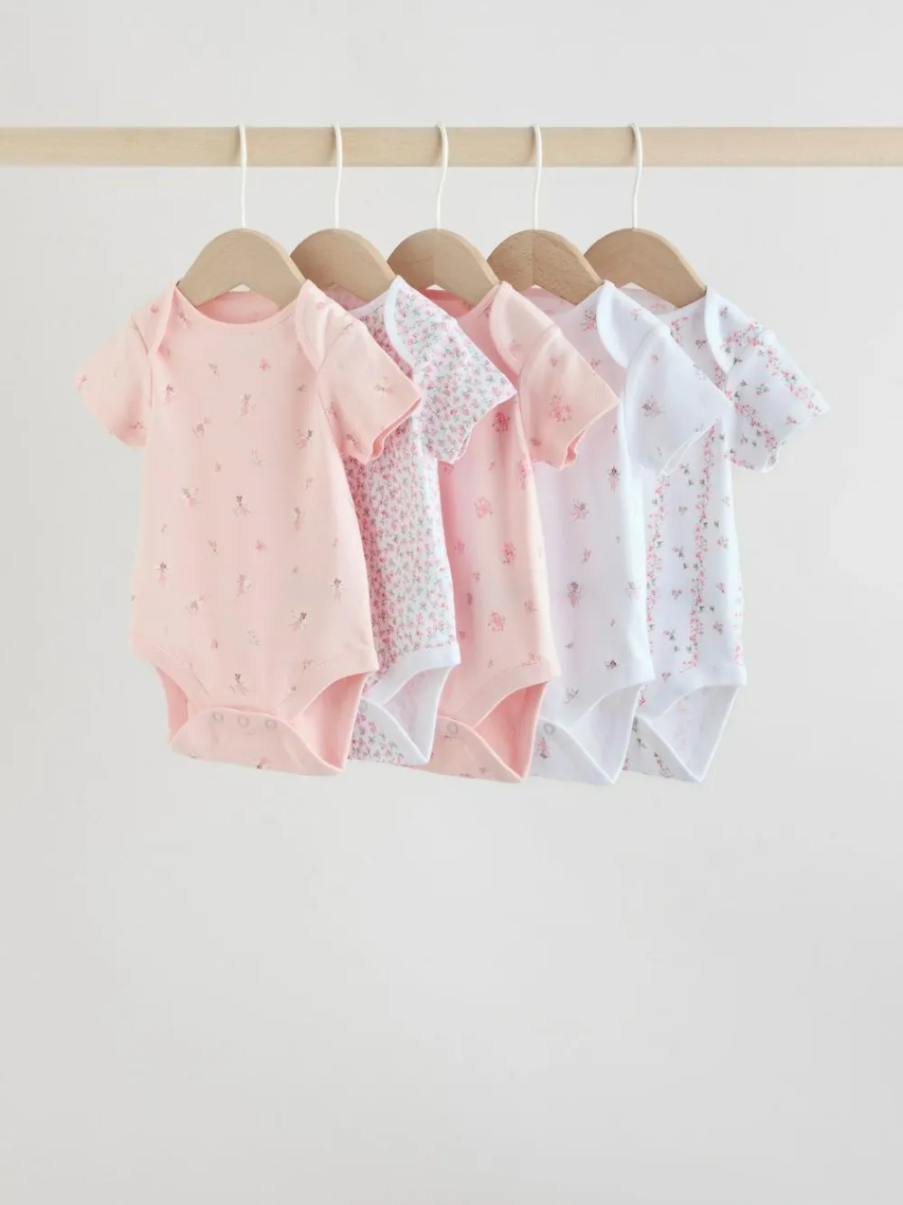 Next Pink 5 Pack Short Sleeve Baby Bodysuit^ Bodysuits & Vests|Vests