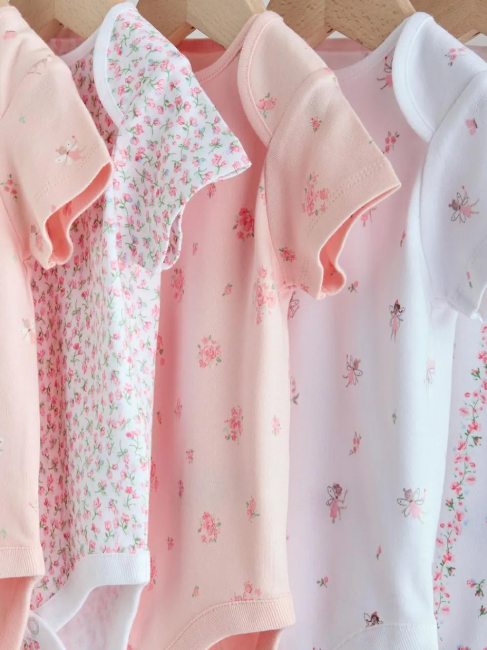 Next Pink 5 Pack Short Sleeve Baby Bodysuit^ Bodysuits & Vests|Vests