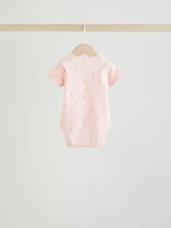 Next Pink 5 Pack Short Sleeve Baby Bodysuit^ Bodysuits & Vests|Vests