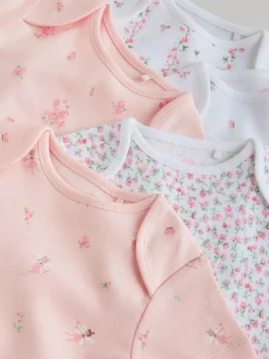 Next Pink 5 Pack Short Sleeve Baby Bodysuit^ Bodysuits & Vests|Vests