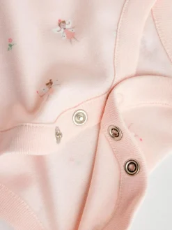 Online Next Pink 7 Pack Short Sleeve Baby Bodysuit