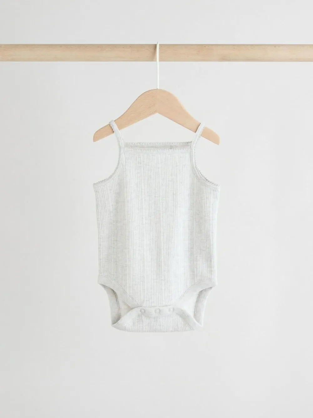 Online Next 5 Pack Vest Pointelle Baby Bodysuits Pink