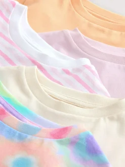 Online Next Pink Abstract T-Shirts 5 Pack (3-16yrs)