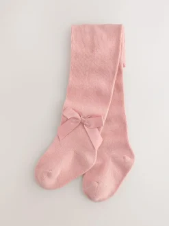 Hot Next Pink Baby Bow Tights (0mths-2yrs)