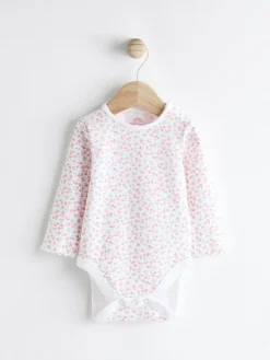 Next Pink Baby Dungarees and Longsleeve Bodysuit Set (0mths-2yrs)^ Rompers & Overalls