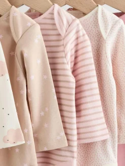 Outlet Next Pink Baby Long Sleeve Bodysuits 5 Pack