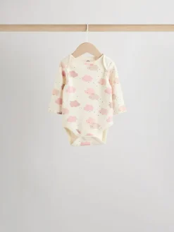 Outlet Next Pink Baby Long Sleeve Bodysuits 5 Pack