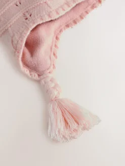 Discount Next Baby Pointelle Double Pom Trapper Hat (0mths-2yrs) Pink