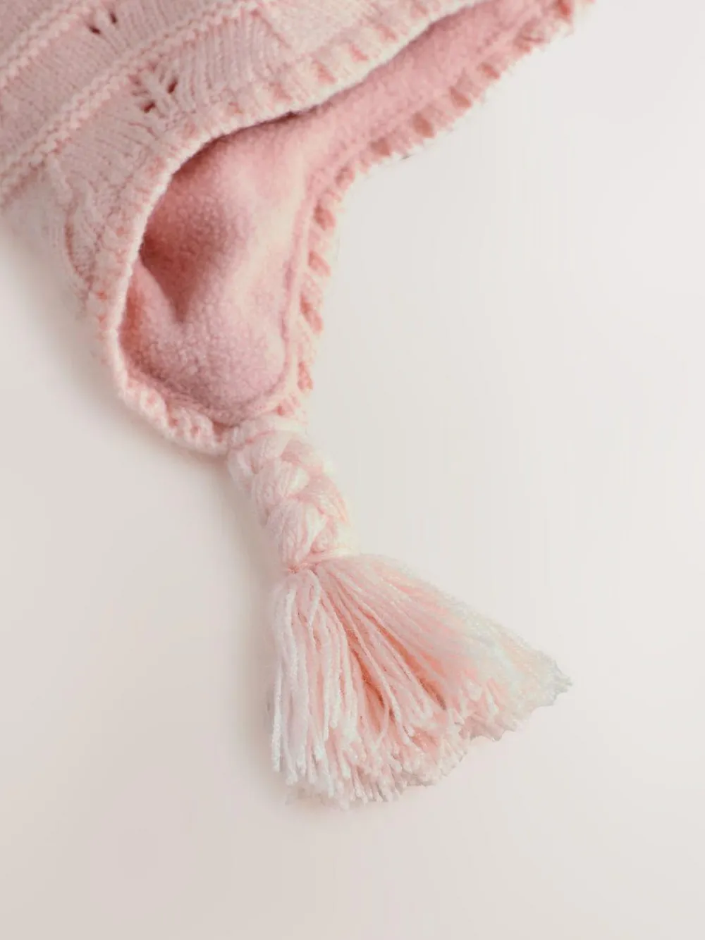 Discount Next Baby Pointelle Double Pom Trapper Hat (0mths-2yrs) Pink