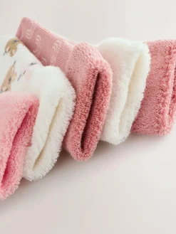 Next Pink Baby Roll Top Towelling Socks 5 Pack (0mths-2yrs)^ Socks & Tights|Socks & Tights