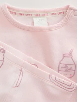 New Next Baby Sweatshirt and Leggings 2 Piece Set (0mths-2yrs) Pink