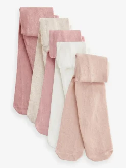 Next Baby Tights 5 Pack (0mths-2yrs) Pink