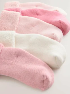 Next Pink Baby Towel Socks 5 Pack (0mths-2yrs)^ Socks & Tights|Cosy Club