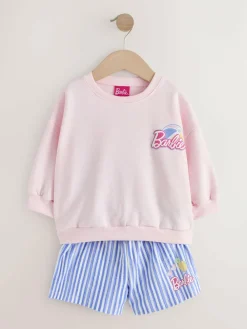 Online Next Pink Barbie Shorts Set (3mths-7yrs)