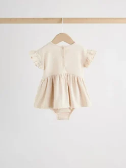 Next Pink Bear Embroidered Jersey Baby Rompers 3 Pack^ Sets & Coords|Rompers & Overalls