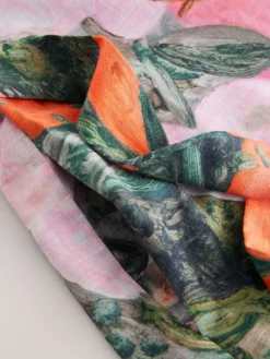 Next Pink Benjamin Macgregor Scene Print Satin Dressing Gown^Women Bathrobes