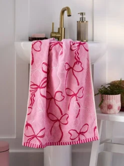 Next Pink Bow 100% Cotton Towel