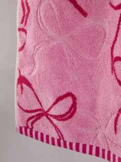 Next Pink Bow 100% Cotton Towel