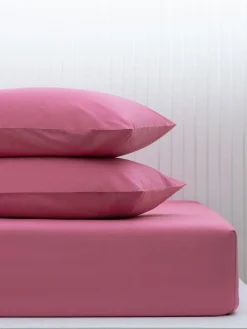 Next Pink Bright Cotton Rich Deep Fitted Bed Sheet^ Bedsheets & Pillow Cases