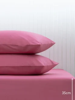 Next Pink Bright Cotton Rich Deep Fitted Bed Sheet^ Bedsheets & Pillow Cases