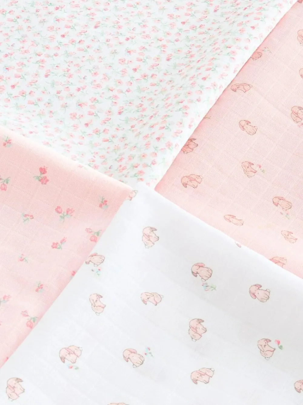 Next Baby Muslins Cloths 4 Pack^ Unisex|Newborn Accessories