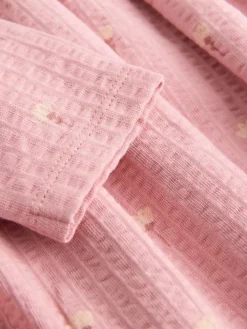 Next Pink Bunny Long Sleeve Embellished Dress (3mths-7yrs)